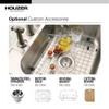 Houzer Stainless Steel 2522-8BS3-1 Glowtone Series Kitchen Sink - 25" Topmount Drop In Multipurpose Sink, Single Bowl Basin, 3 Hole, Ideal for Workstation, RV, Outdoor Kitchen, or Bar view 2