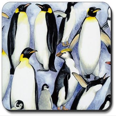 Art Plates Penguins Mouse Pad