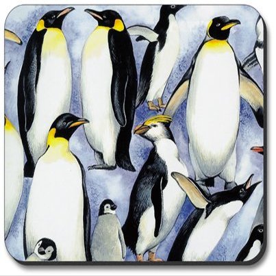 Art Plates Penguins Mouse Pad