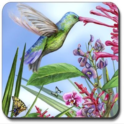 Art Plates Green Hummingbird Mouse Pad