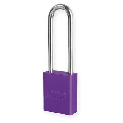 Lockout Padlock, KD, Purple, 1/4 in. Dia.