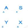 Swiss French German Keyboard Stickers Transparent Background Blue Lettering for All PC Desktop Computer Laptop view 1