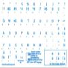 Swiss French German Keyboard Stickers Transparent Background Blue Lettering for All PC Desktop Computer Laptop view 2