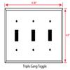 Art Plates - Degas: Behind the Scenes Switch Plate - Triple Toggle view 2