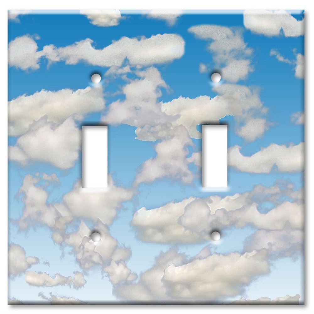 Art Plates - Clouds Switch Plate - Double Toggle