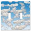 Art Plates - Clouds Switch Plate - Double Toggle view 1