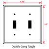 Art Plates - Clouds Switch Plate - Double Toggle view 2