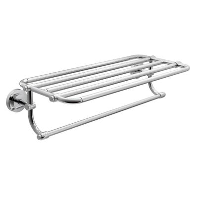 Moen DN0794CH Iso 24-Inch Wide Bathroom Hotel-Style Towel Shelf with Towel Bar, Chrome