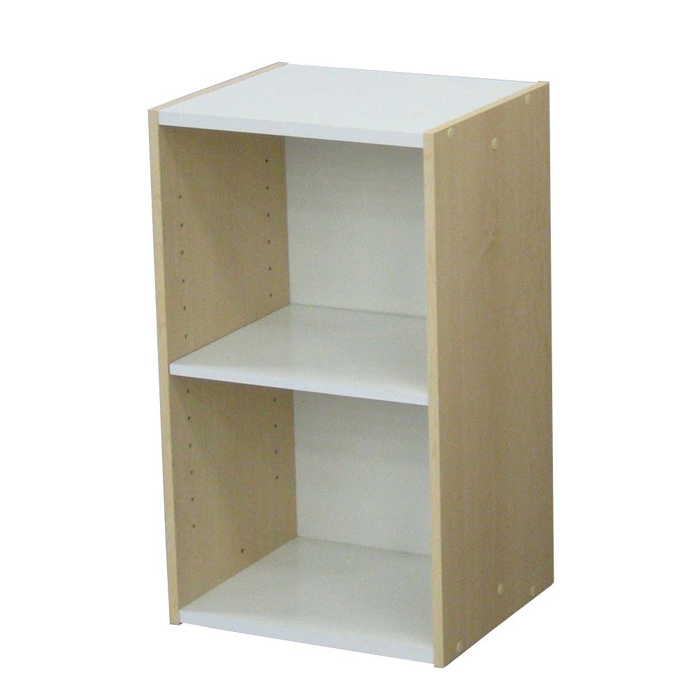 Iris Ohyama UB-6035 Rack, Space Unit, Width 13.8 x Depth 11.4 x Height 23.6 inches (35 x 29 x 60 cm), White/Light Maple
