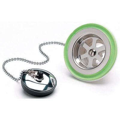 Scandvik 10300 Drain with Stopper, 1 1/4" Outlet