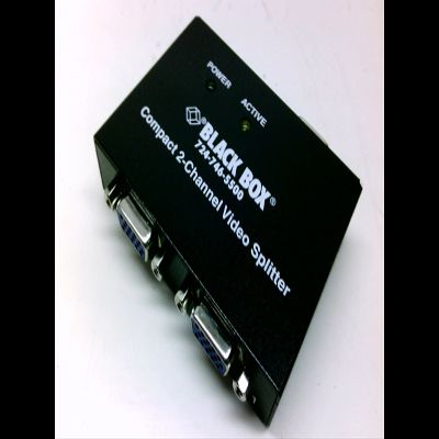 BLACK BOX NETWORK SERVICES Black Box Network Services Ac1056a-2 Compact Vga Video Splitter, 2-Channel
