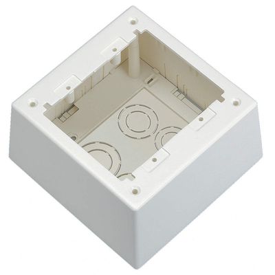 Panduit JBP2DIW 2-Gang Deep Outlet Box, Off White, 2-Piece