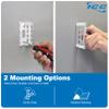 ICC 4-Port Surface Mount Box for Slim/Wide Keystone Jacks, White, 1-Pack view 3