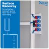 ICC 4-Port Surface Mount Box for Slim/Wide Keystone Jacks, White, 1-Pack view 4