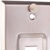 Leviton QuickPort Telephone Wall Jack, Stainless Steel, Recessed Port, 4108W-1SP view 4