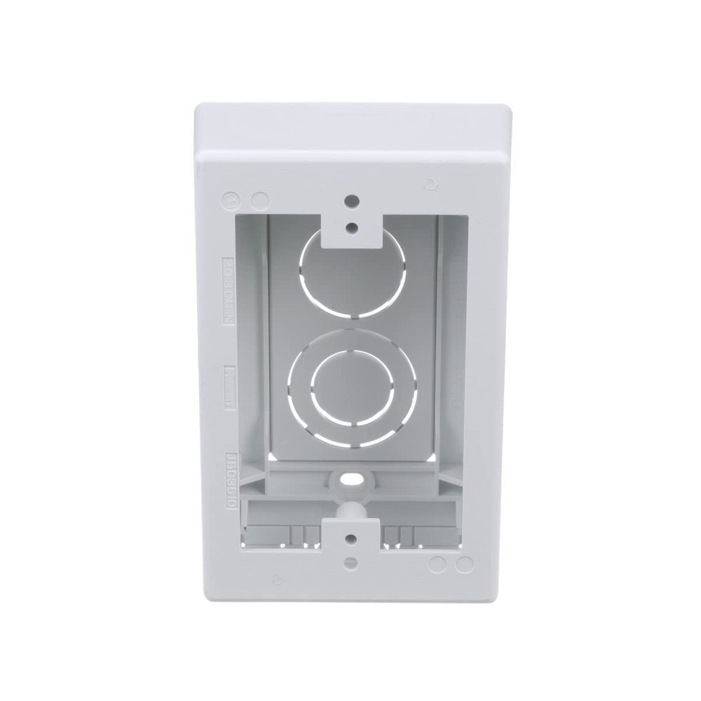Junction Box Low V Adhesive WHT 1 Gang