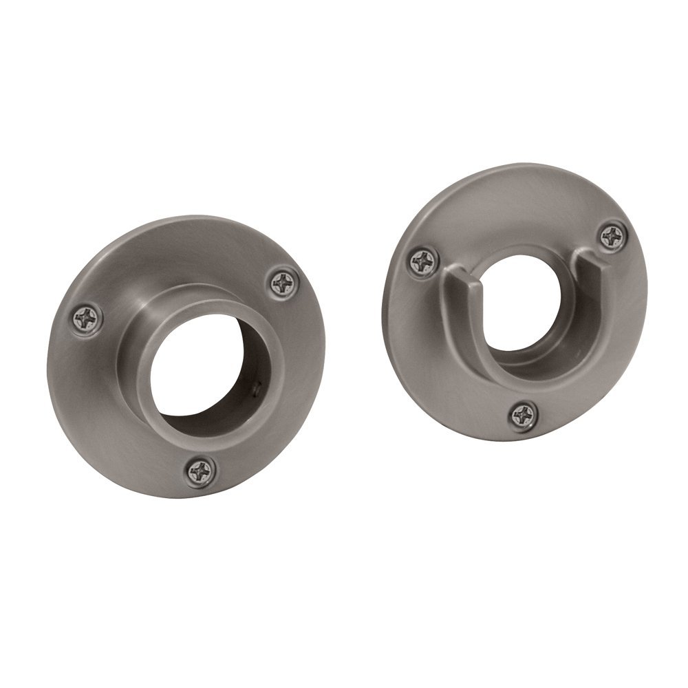 Gatco 832 2-5/8-Inch Diameter Wall Flange Pair, Exposed Screw Mounting, Satin Nickel