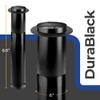 DuraVent 6DBK-TL DuraBlack Single Wall Telescoping Black Finishing Stove Pipe to Vent Smoke and Exhaust, 48 to 64 Inches Long by 6 Inch Diameter view 3