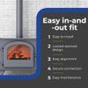 DuraVent 6DBK-TL DuraBlack Single Wall Telescoping Black Finishing Stove Pipe to Vent Smoke and Exhaust, 48 to 64 Inches Long by 6 Inch Diameter view 4