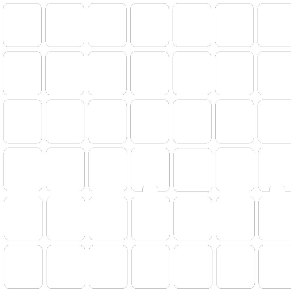 BLANK TRANSPARENT KEYBOARD STICKERS