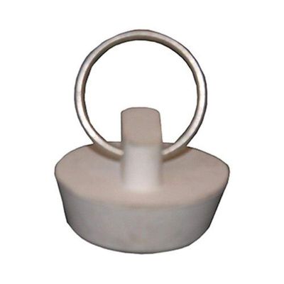 LASCO 02-3203 White Rubber Hollow Stopper for 1-1/8-Inch Drain Openings