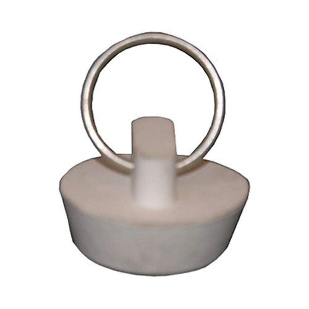 LASCO 02-3203 White Rubber Hollow Stopper for 1-1/8-Inch Drain Openings
