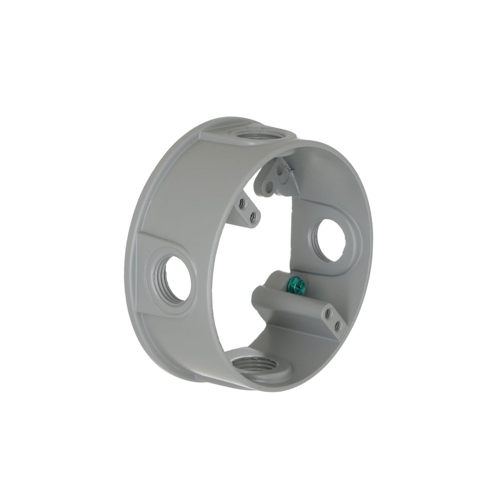 Hubbell-Bell 5363-0 Round Weatherproof Extension Adapter, 18.3 Cu-in, 4 in Dia X 1-1/2 in D, Gray, 4-Inch