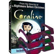 Coraline 3D GLASSES Only - for Blu-Ray and DVD