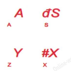 Czech Keyboard Sticker RED Letters ON Transparent Background for Computer Laptop