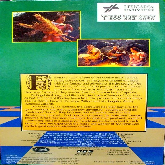 The Further Adventures of The Borrowers VHS