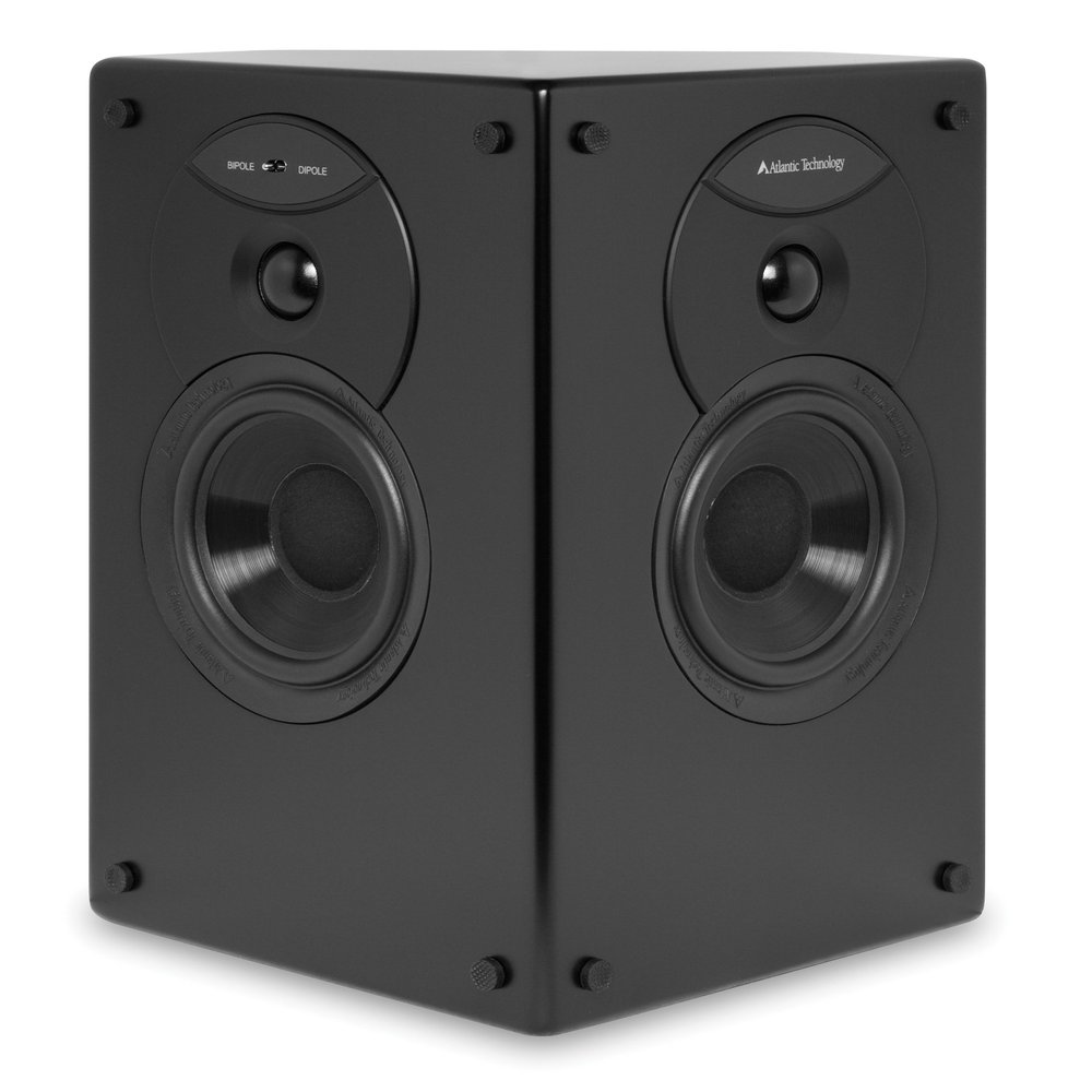 Atlantic Technology 4400SR-P-BLK THX Certified Dipole/Bipole Surround Channel Speakers (Pair, Black)