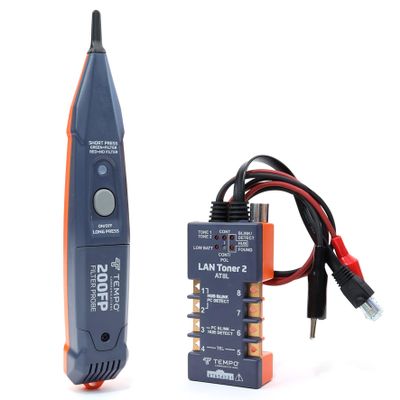 TEMPO 802K Digital LAN Network Toner and Probe Kit, Wire Tracer to Troubleshoot LAN and VDV Wiring, Professional Network & Cable Tracers with Wire Toner
