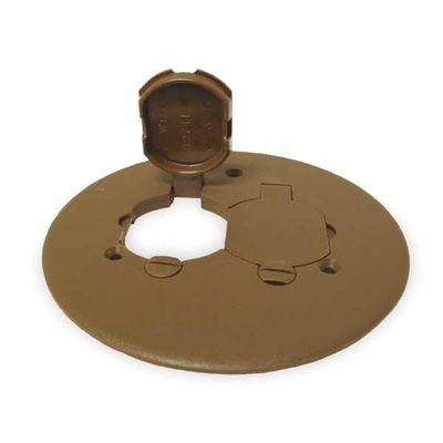 Cantex 5133678U PVC Duplex Floor Box Cover for Duplex Receptacle Brown