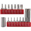 Performance Tool 1416 1-Inch and 2-Inch Torx Bit Set with Sizes T5-T50, Made of Durable CR-V Steel for Long-lasting Use view 1