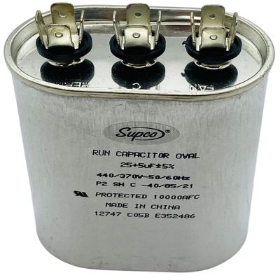 25+5 MFD 440v 440 Volt 50/60 Hz Oval Motor Capacitor for Goodman Rheem Trane Amana Carrier