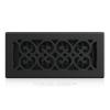 Decor Grates Metal Scroll Decorative Air Vent Cover 4x10 Floor Register  Adjustable Control Lever  AC Floor Vent Covers for Home Floor Vents  Fits 4 x 10 Inch Opening  Textured Black (ST410) view 1
