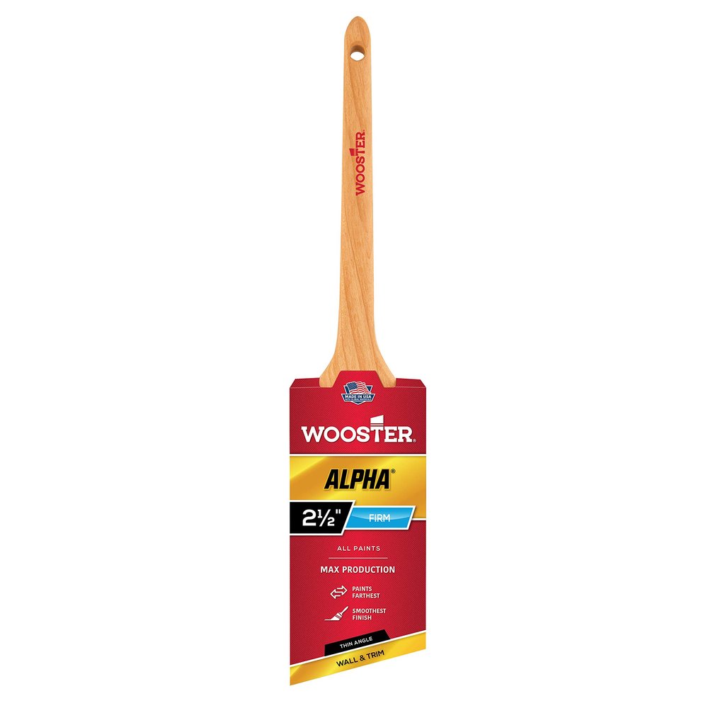 Wooster 4230-2 1/2 Brush 4230-2-1/2 Alpha Thin Angle Sash Paintbrush, 2-1/2-Inch, 2.5 Inch, No Color