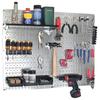 Wall Control 30-WGL-200GVB Galvanized Steel Pegboard Tool Organizer, Galv/Black view 1