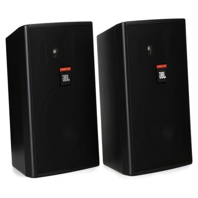JBL Professional Control 25AV Compact Indoor/Outdoor Background/Foreground Speaker, Black, Sold as Pair
