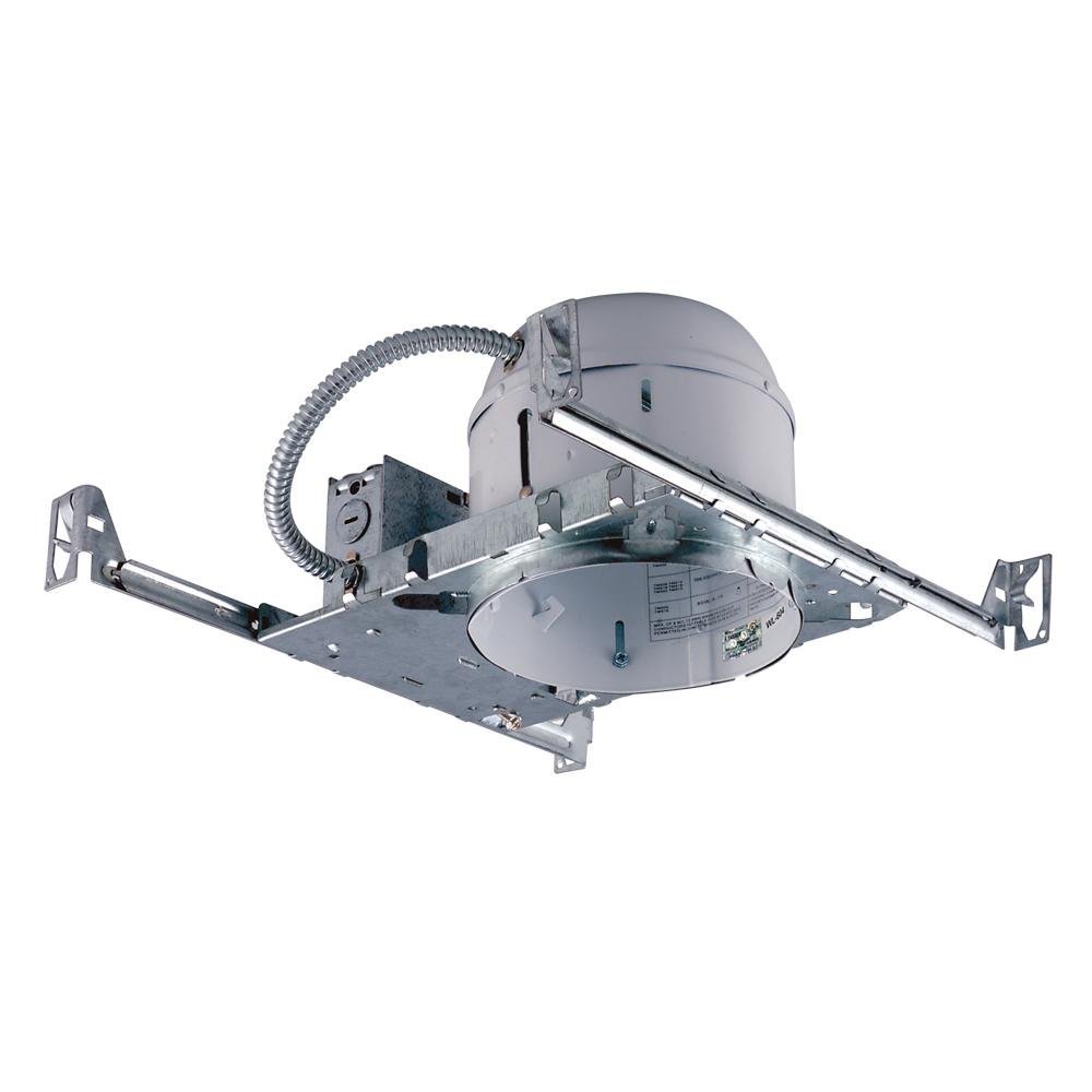 Jesco Lighting RS6000S 6" Non-IC Shallow Housing for New Construction, Silver Finish