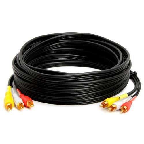 25' RCA Gold Audio Video Cable 3 RCA to 3 RCA
