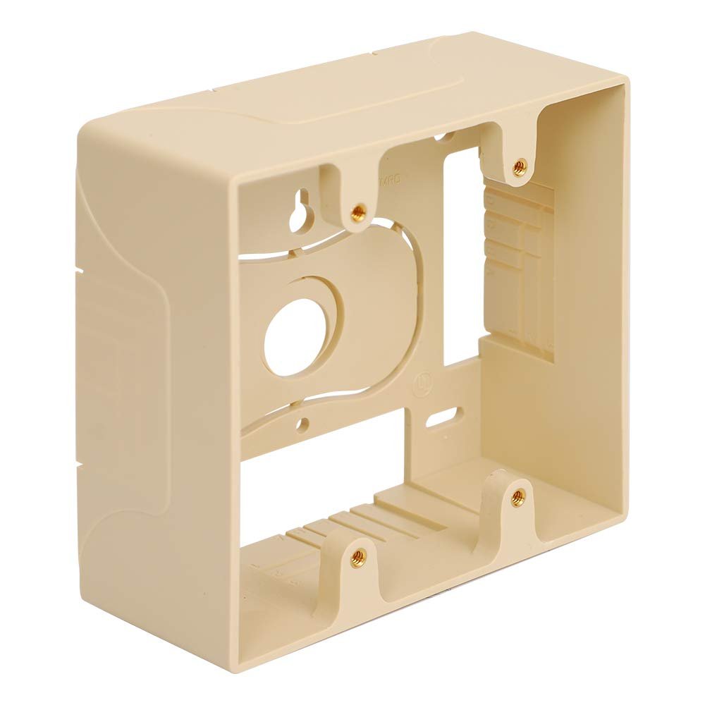 ICC 2-Gang Surface Mount Back Box, Raceway Compatible, Ivory, 1-Pack