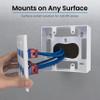 ICC 2-Gang Surface Mount Back Box, Raceway Compatible, Ivory, 1-Pack view 3