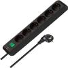 Brennenstuhl - Eco-Line Power Strip with Switch - 6 sockets - 1.5 m Black view 1