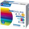 Mitsubishi Chemical Media Verbatim  DVD-RW (CPRM) 4.7 GB Repeated Record For 1  2 X Speed 5 mm Case of 10 dhw47ndp10 V1 view 1
