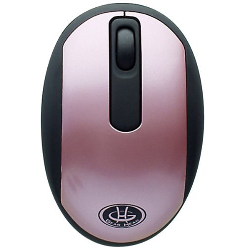 Gear Head 3 Button Optical Uni Retractable Mouse Pink/Black USB