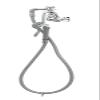 T&S Brass B-0605 Wall Mount Vacuum Breaker Stainless Steel Hose Self-Closing Hook Nozzle Pot Filler, Silver view 1