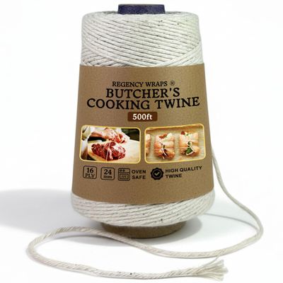 Regency Wraps Butchers Cooking Twine, Heavy Duty Cotton 500 Ft 1 Pack