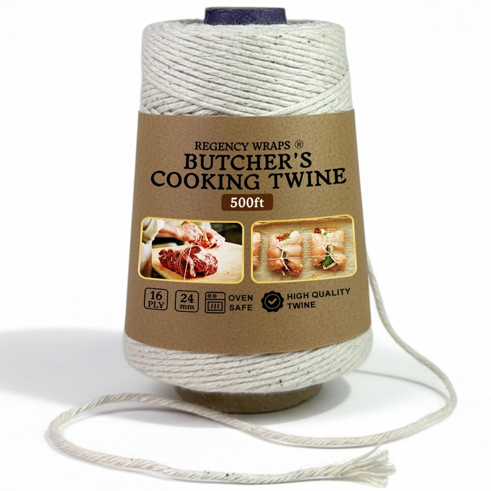 Regency Wraps Butchers Cooking Twine, Heavy Duty Cotton 500 Ft 1 Pack