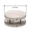 C.R. LAURENCE MFC31 CRL Brushed Stainless 180 Degree Mall Front Clamp view 3
